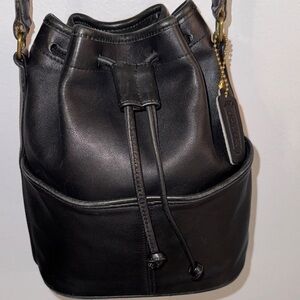 Vintage coach Equestrian Drawstring-black